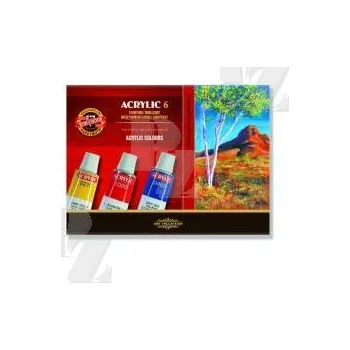 Výtvarná barva Akrylové barvy Acrylic 162701/6 sada 6ks x 14ml, Koh-i-noor