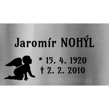 Smuteční dekorace Štítek na urnu 6143