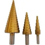 Vrták stupňovitý |kov| @4-12|@4-20|@4-32 po 2mm - SADA