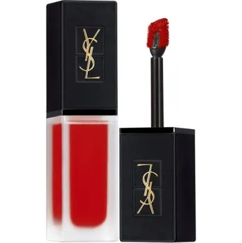 Rtěnka Yves Saint Laurent Tatouage Couture Velvet Cream vysoce pigmentovaná krémová rtěnka s matným efektem 201 Rouge Tatouage 6 ml