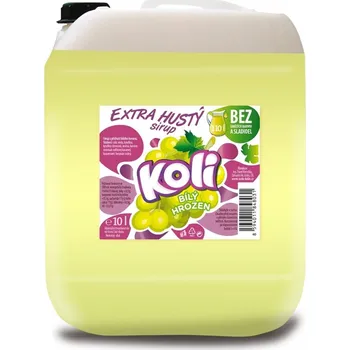 Sirup Koli sirup EXTRA hustý 10lt bílý hrozen Osvěžující limonáda s příchutí bílých hroznů.