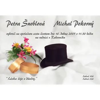 Pozvánka Svatební oznámení č. 023