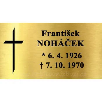 Smuteční dekorace Cedulka na urnu 607