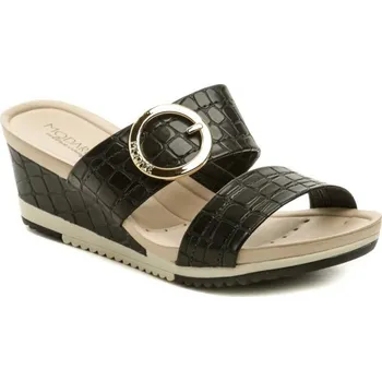 Dámské sandále Modare 7123-116 černé dámské nazouváky na klínku EU 36 + DÁREK