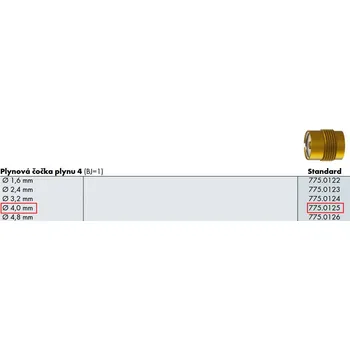 Svářečka Rozdělovač plynu SR 200/450W @4,0 -plyn.čočka