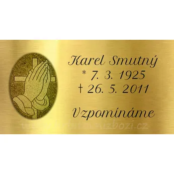 Smuteční dekorace Štítek na urnu 6142