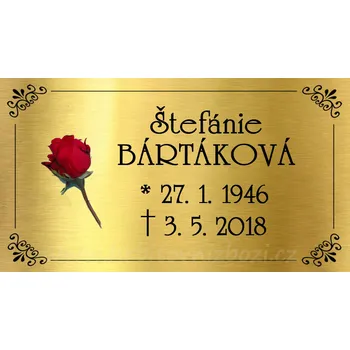 Smuteční dekorace Cedulka na urnu 6093