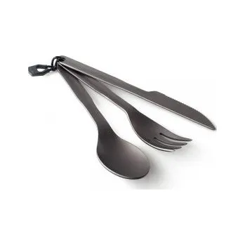Kempingové nádobí GSI Outdoors Halulite Cutlery set Šedá příbor