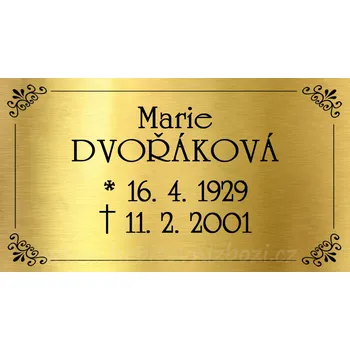 Smuteční dekorace Cedulka na urnu 6044