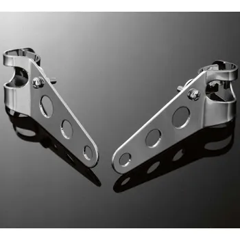 Osvětlení pro motocykl Držák hlavního moto světla Highway Hawk s objímkami 32-37mm, boční montáž, chrom (2ks)