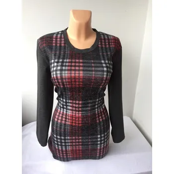 Dámský svetr Pulovr KARČA, Barva Šedá, Velikost XL48, Materiál 64%Viskoza 31%Pe5%Pu