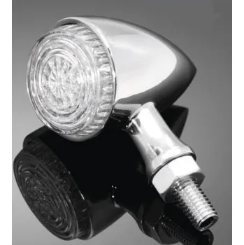 Osvětlení pro motocykl Kombinované moto blinkry Highway Hawk ALL IN ONE s LED, E-mark, chrom (2ks)