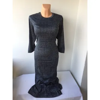 Dámské šaty Šaty pro ženy s dlouhým rukávem PLORA, Barva Šedá, Velikost XXL50, Materiál 98% Polyester 2% Lycra