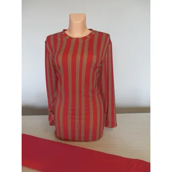 Dámské šaty Domácí oblečení červené teplejší, Barva Červená, Velikost XXXL 54, Materiál 96%Bavlna4%Pes