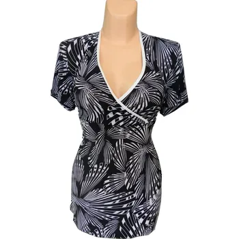 Dámská tunika Černá halenka BOLLO, Barva Černá, Velikost XXL50, Materiál 98% Polyester 2% Lycra