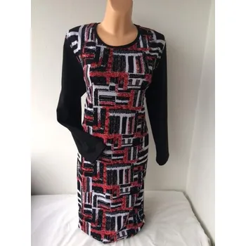 Dámské šaty Úpletové šaty, Barva Jako na obrázku, Velikost XXL 48, Materiál 64%Viskoza 31%Pe5%Pu