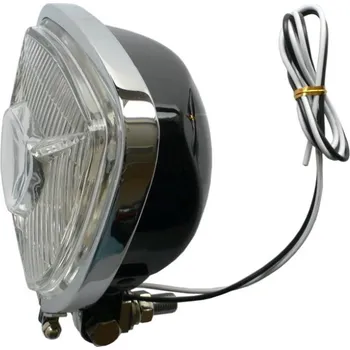 Auto-moto Hlavní světlo na motorku Highway Hawk TRIANGLE - Slim Line, černá (1ks) Černá