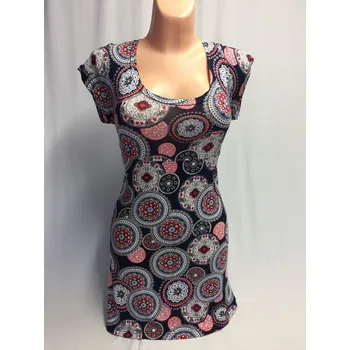 Dámské šaty Mini šaty na pláž KOLEČKA, Barva Červená, Velikost XXXL56, Materiál 96% Viskoza 4% Lycra