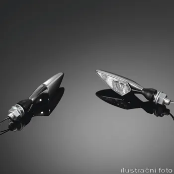 Osvětlení pro motocykl Moto blinkr Highway Hawk NEW MICRO jako pravý přední/levý zadní, E-mark, satin (1ks) Satin