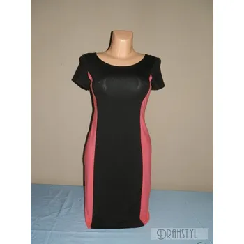 Dámské šaty Pouzdrové dvoubarevné šaty GABAC, Barva Jako na obrázku, Velikost S 36, Rukáv Krátký rukáv