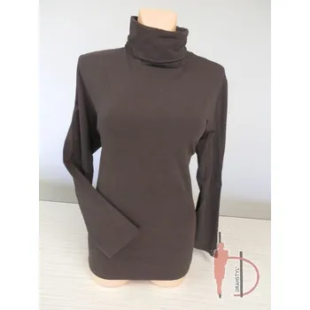 Dámské tričko Dámský hnědý rolák LOS, Barva Hnědá, Velikost XL46, Materiál 98% Bavlna 2% Lycra