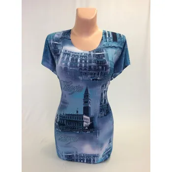 Dámská tunika Halenka IRANA, Barva Světle modrá, Velikost XL 44, Materiál 98% Polyester 2% Lycra