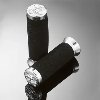 Pěnové gripy 22mm Highway Hawk FOAM EAGLE SPIRIT, černá/chrom (2ks) 22