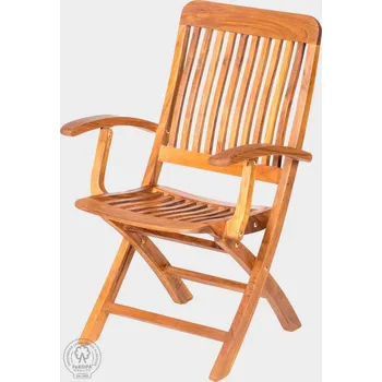 FaKOPA Teaková skladací židle s područkami Amy