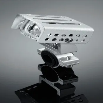 Osvětlení pro motocykl Přídavné moto světlo s krytem Highway Hawk HIGH TECH na řidítka 22/32/38mm, natočení o 90°, chrom (1ks) Chrom