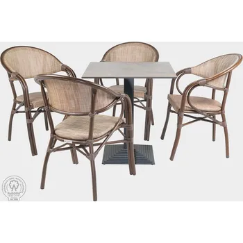 Zahradní sestava FaKOPA Venkovní souprava sezení 4x křeslo stůl Luisa