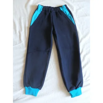 Dětské dorostenecké tepláky 146,152,158,164, velikost 158, Barva Olivově zelená, Střih s nápletem