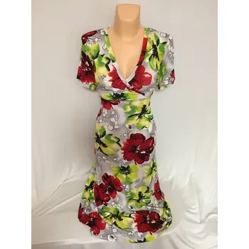 Dámské šaty Letní šaty KVĚTA, Barva Jako na obrázku, Velikost XXL 48, Materiál 96% Viskoza 4% Lycra