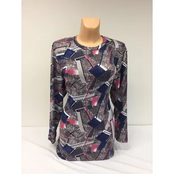 Halenka s delším rukávem GIKA, Barva Šedá, Velikost XXXL56, Materiál 96% Viskoza 4% Lycra