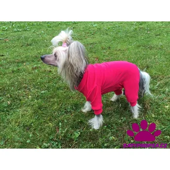 Obleček pro psa Overal pro fenku růžový - bavlněný, Délka zad délka zad 50cm - NA ZAKÁZKU, Obvod hrudníku 46-48cm