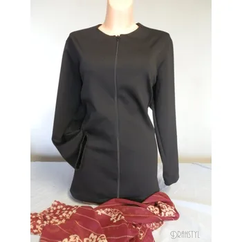 Dámská parka Kabátek RENČA , Barva Černá, Velikost XXL50, Materiál 96% Viskoza 4% Lycra