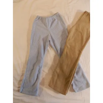 Dívčí české teplé fleece legíny, velikost 122, Barva béžová, Určení Pro holky