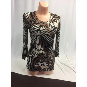 Dámské šaty Domácí souprava tmavě HNĚDÁ, Barva Hnědá, Velikost S 36, VÝSTŘIH U