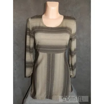 Dámská tunika Halenka ROMANKA, Barva Hnědá, Velikost XL 44, Materiál 95% Viskoza 4% Lycra 1% Lurex