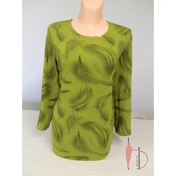 Dámská halenka Halenka EMILKA - zelená, Barva Zelená, Velikost XXXL56, Materiál 96% Viskoza 4% Lycra