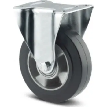 Dvoukolový ruční vozík Transportní kolečko s gumovým běhounem 200, pevné,plotna