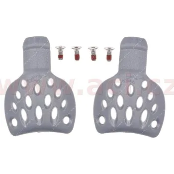 Moto obuv slidery paty pro boty SUPERTECH R, ALPINESTARS - Itálie (stříbrné, pár)