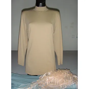 Dámské tričko Béžové tričko se stojáčkem xxxl, Barva Béžová, Velikost XXXL56, Materiál 92% Pes 8% Spandex