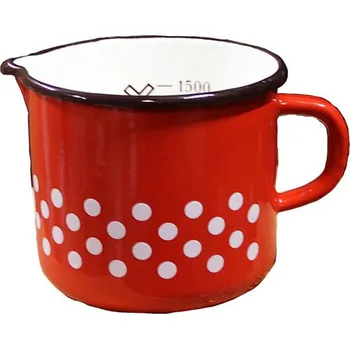 Smaltovaný hrnek 1,5 L (tečky) (Smaltovaný hrnek 1,5 L (tečky))