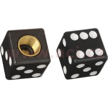 ventilky čepičky ventilků Lucky Dice, OXFORD - Anglie (černé, pár)