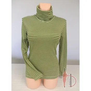 Dámské tričko Dámský pruhovaný rolák , Barva Růžová, Velikost XL 44, Materiál 98% Bavlna 2% Lycra