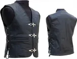 L&J Kožená vesta Motorcycle Club Basic černá L