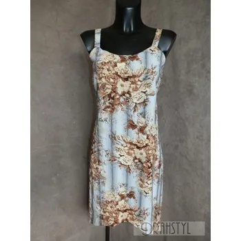 Dámské šaty Šaty LOLO, Barva Hnědá s béžovou, Velikost 40 - na zakázku, Materiál 100% Polyester