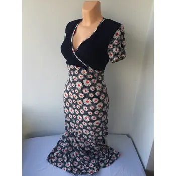 Dámské šaty Kombinované šaty WANDA, Barva Modrá, Velikost XXXL56, Materiál 96% Viskoza 4% Lycra