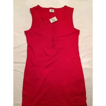 Dámské šaty Bavlněné šaty 38,40, Barva Červená, Velikost M40 , Délka 90cm