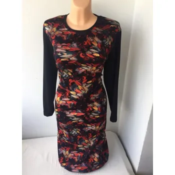 Dámské šaty dámské šaty, Barva Červená, Velikost XL46, Materiál 64%Viskoza 31%Pe5%Pu